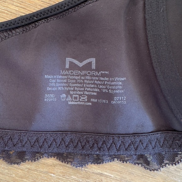 MAIDENFORM One Fab Fit Lace T-Back Shaping Underwire Bra, Size 36DD, Front Close - Picture 6 of 8